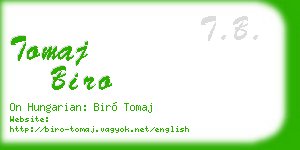tomaj biro business card